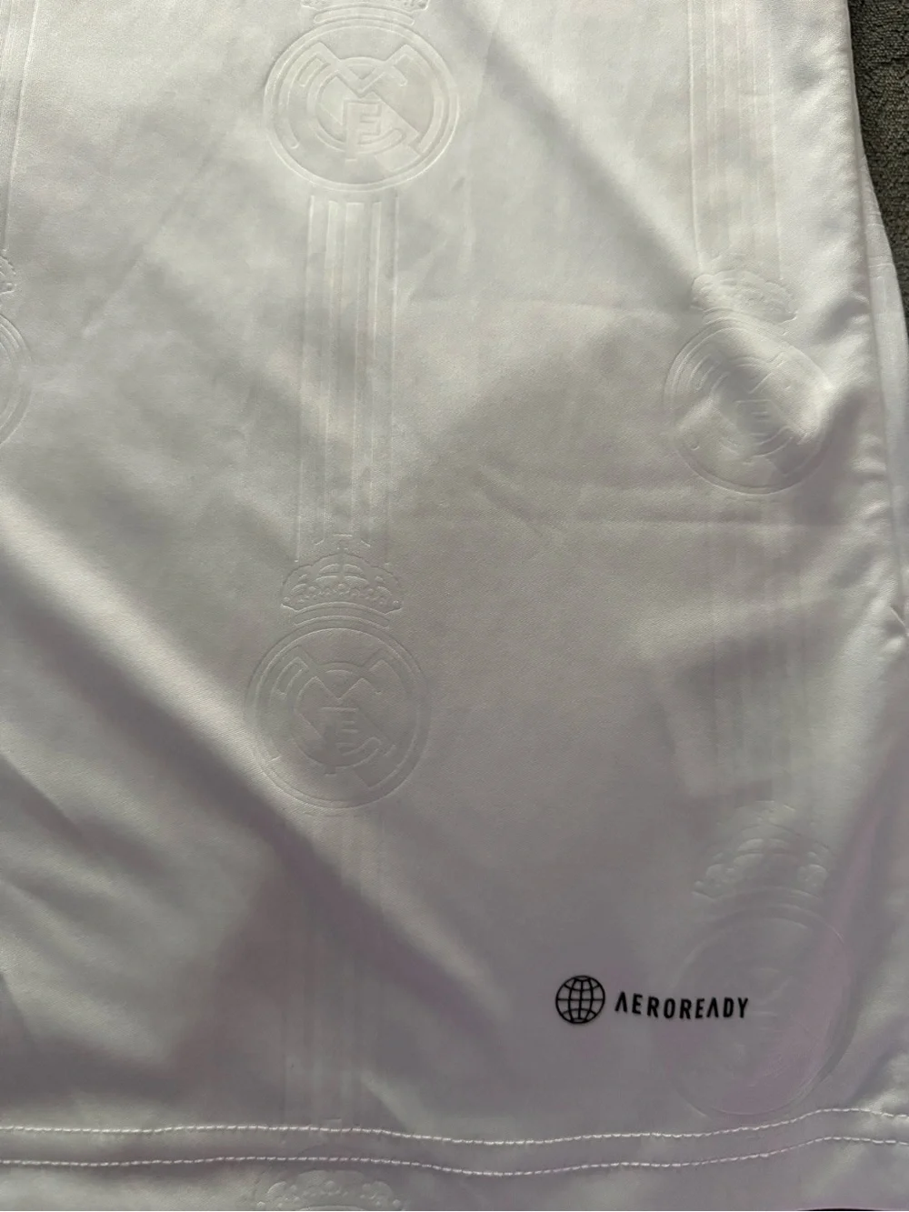 Real Madrid Adidas White Home Jersey - Emirates Fly Better Size XL Authentic